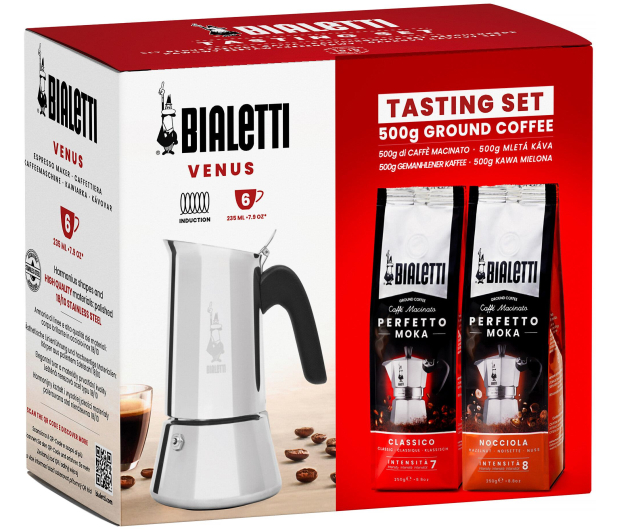 Bialetti Zestaw Kawiarka Venus 6tz+kawy Nocciola 250g+Classico 250g - 1069448 - zdjęcie 2